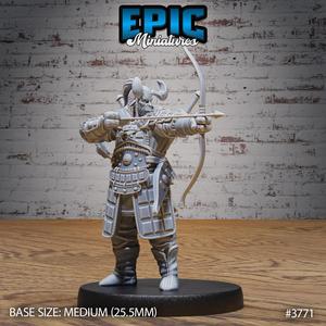 Orc Samurai Bow / Green Skin Army / Male Archer Warrior / Sword Master / Evil Humanoid Fighter