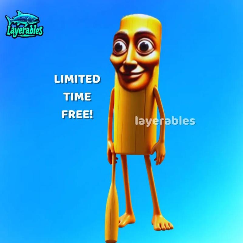 Tung Tung Sahur 3D Meme Figure STL – Brainrot Viral TikTok Suhoor Model, Funny AI Horror Print   