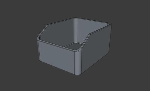 Box 15x12x8 cm with a cutout on one side   