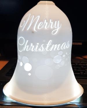 Christmas Lithophane Bell Decoration