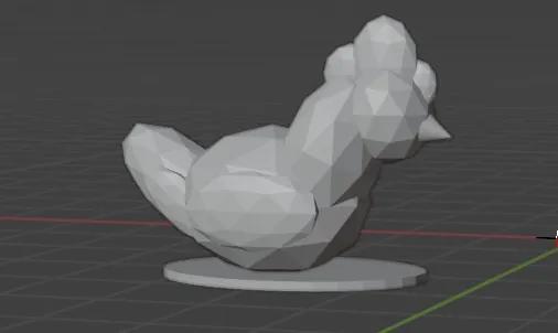 low poly chicken   