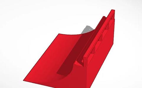 Finger skateboard ramp with grind bar   