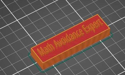 Math Avoidance Expert  nametag   
