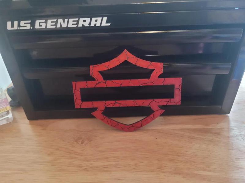 Harley Davidson Bar and Shield (cracked)   