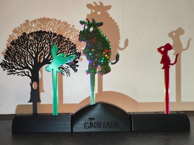 base and silhouette tree for shadow puppets