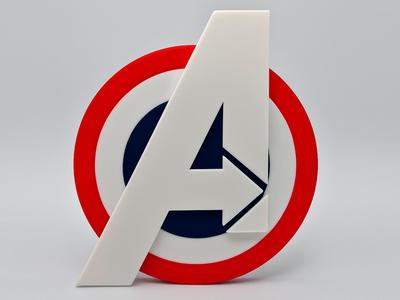 Avengers logo with Captain America's shield