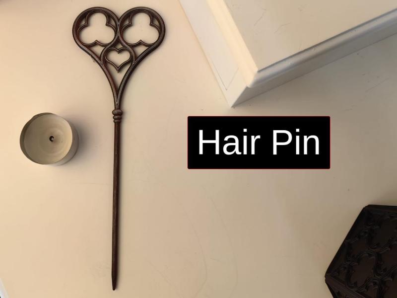 Hair Pin - Gothic Heart