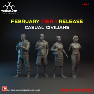 TurnBase Miniatures: Wargames - Casual Civilians