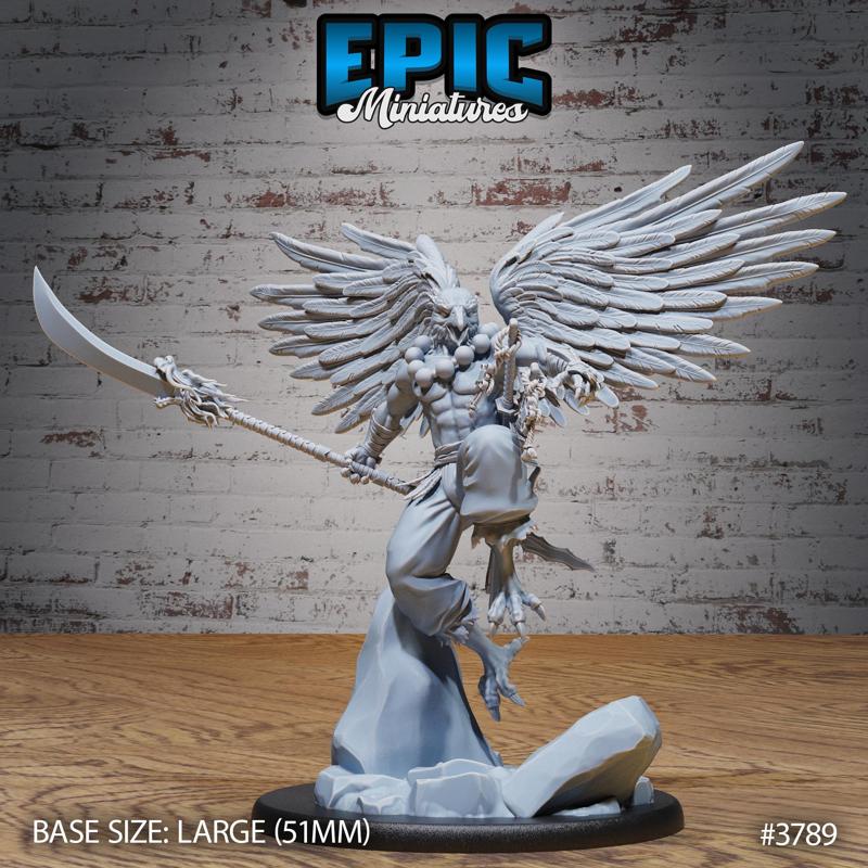 Tengu Bird Folk Lord Landing / Winged Avian / Raven Humanoid / Heavenly Samurai Warrior / Blade Master / Bird Folk / Japanese Mythology