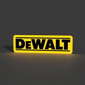 DeWalt Logo Lightbox LED Lamp   
