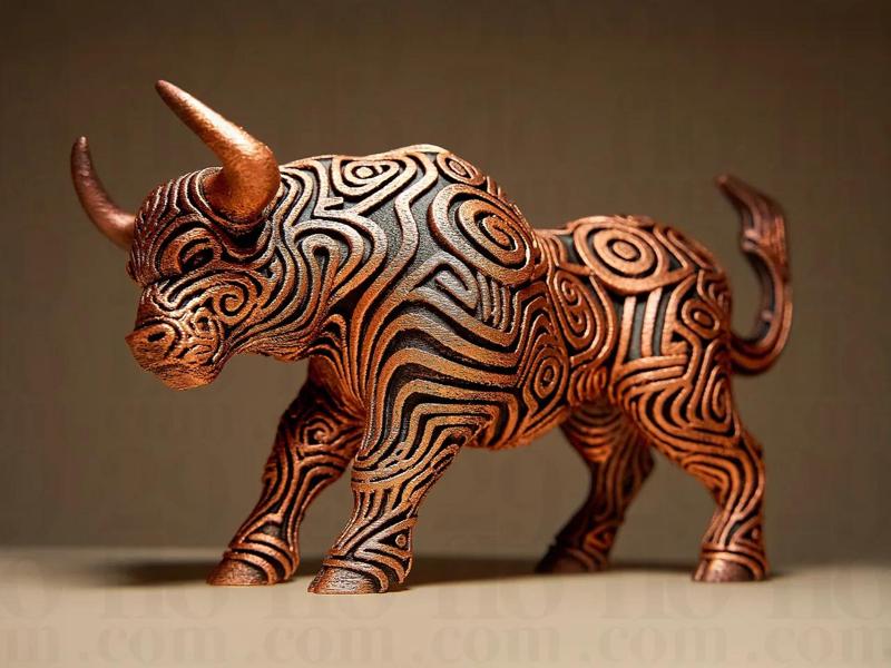 Designer BULL Sculpture   
