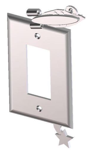 Light Switch Cover Plate-Rocket Ship