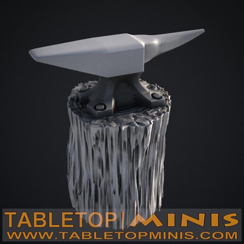 London pattern anvil on Wooden Stump