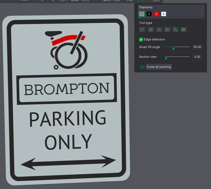 Brompton Parking Only Sign - Customisable Frame Colour