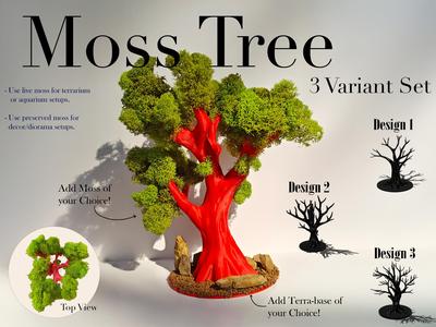 Moss Tree - 3 Variant Set (Realistic Canopy Pack)
