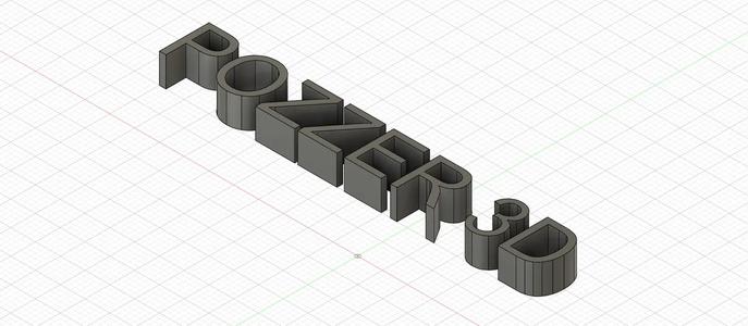 SCRITTA POZZER 3D PER TARGHETTA   