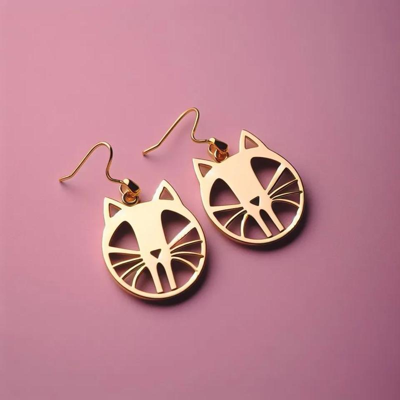 Сat face earrings/keychain   