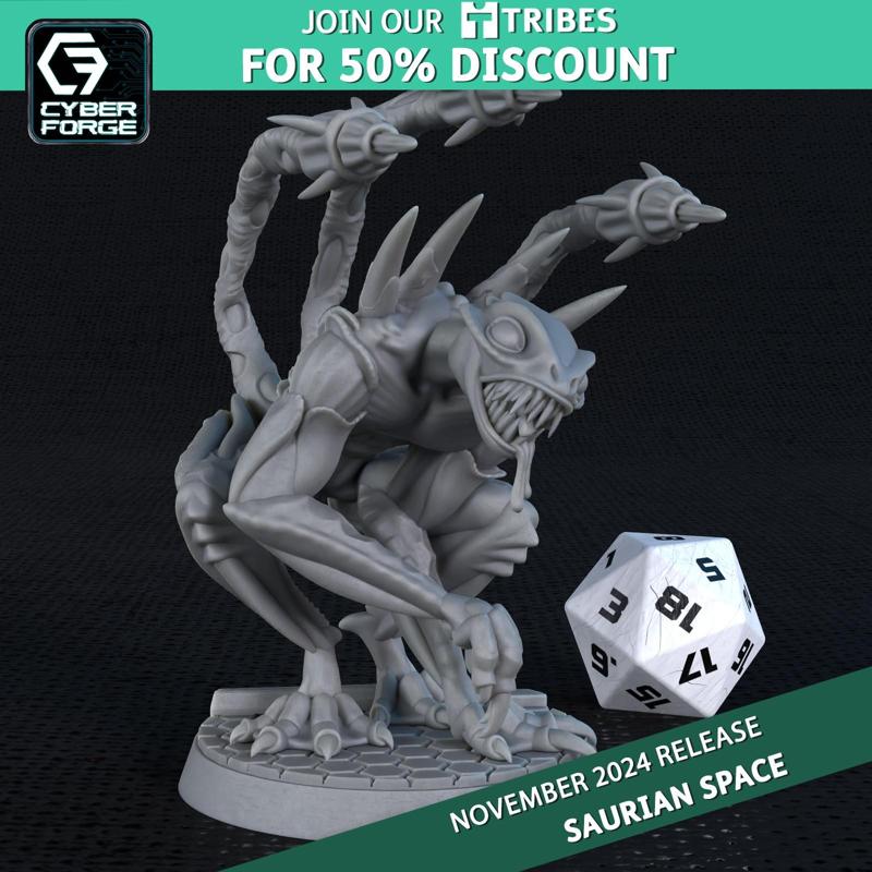 Vragg Saurian Alien Monster Cyber Forge