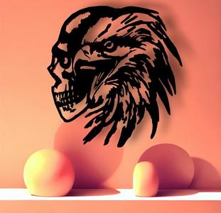 decor wall eagle skull