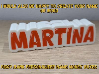 piggy bank personalized Name money boxes Martina