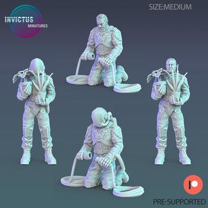 Human Worker Team / Space Colonist / Alien Villager / Cyberpunk Warrior / Invasion Army / Trooper Attack / Sci-Fi Encounter