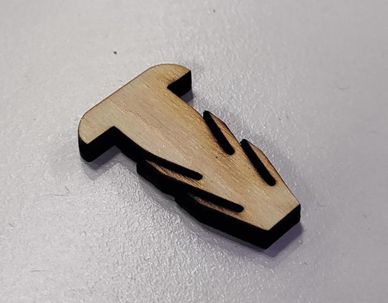 Laser bed pin / holder tab (Parametric) (Printable & Cuttable)   