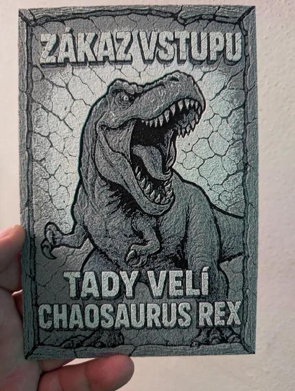 Cedulka na dveře - Dino   