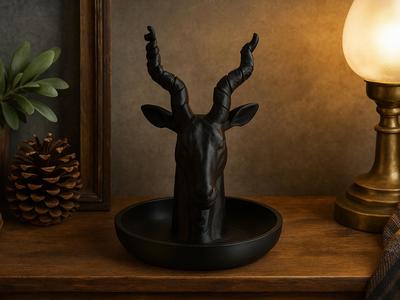 Antelope Head Tray — Decorative Organizer Dish