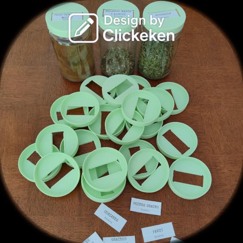 Jar label holder - For Ø72mm x 120mm jars