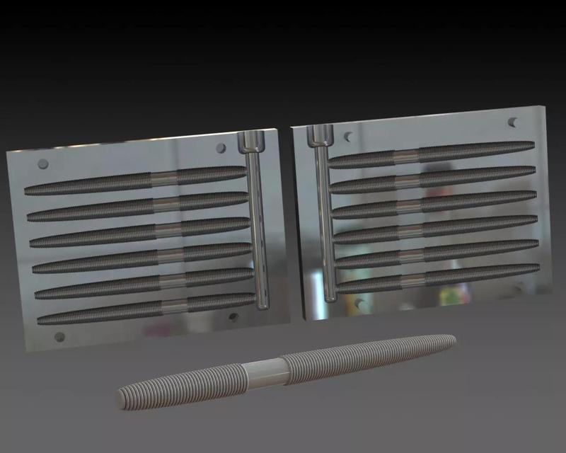 3D printable CNC model lure and mold of Yamamoto Senko 5 inches