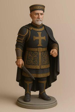 Byzantine Full Chess Set Warrior 3D Character Model  Low Poly