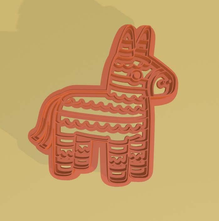 Cortador de galleta piñata burro  Donkey piñata cookie cutter