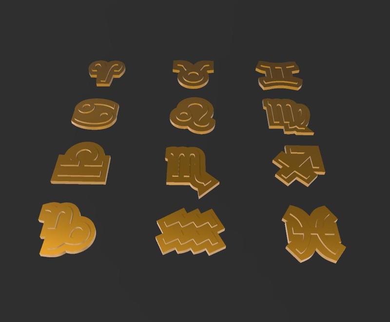 zodiac signs Wallart HD3