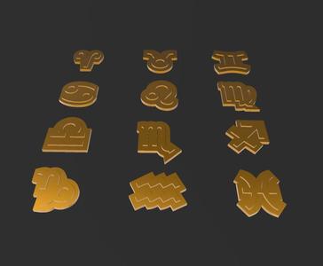 zodiac signs Wallart HD3