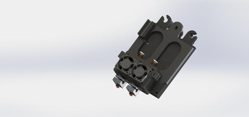 Double E3D v6 mount for TAZ