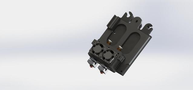 Double E3D v6 mount for TAZ