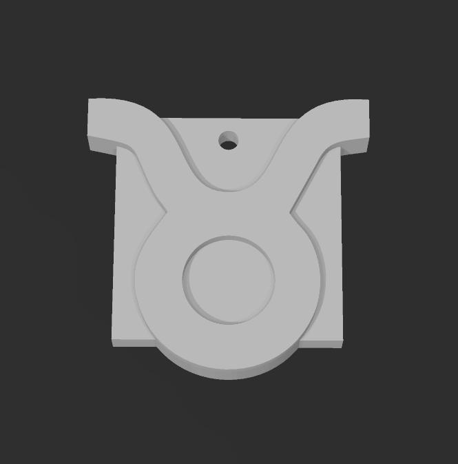 Taurus keychain necklace HD 18