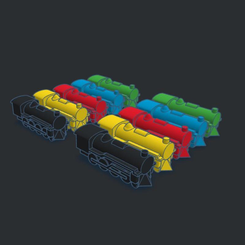 Locomotives - Ticket to Ride - FDM - Details