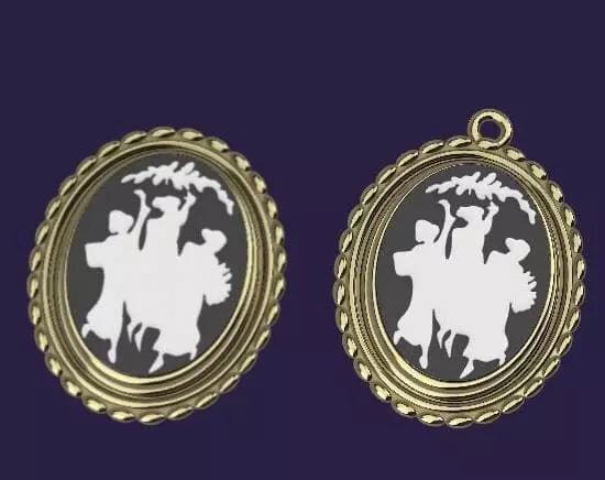 WandaVision - Agatha Harkness pendant and brooch set