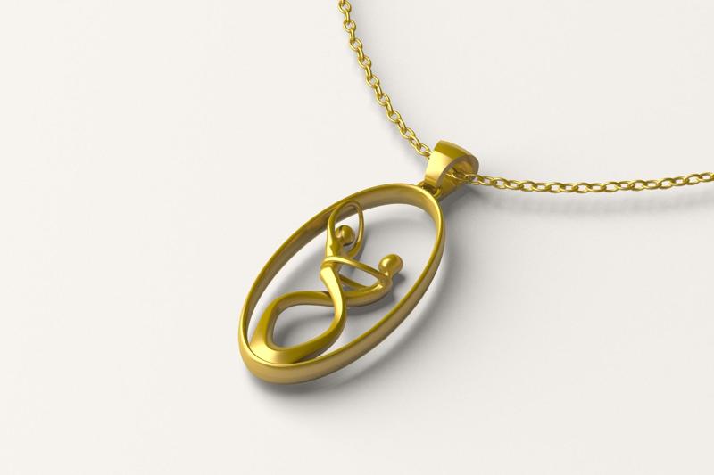 Dance figure Pendant 091