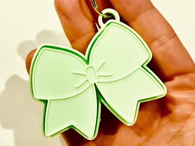 Cheer Bow Clicker Fidget Keychain