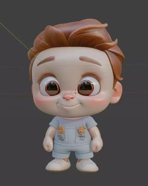 3D Chibi Style Doll
