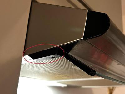 Kitchen Hood Glass Fixing