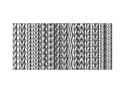 Rope and braids pattern relief 3D print model