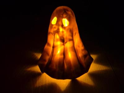 ghost made of crumpled paper