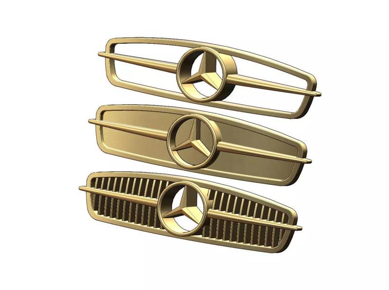 Triple Mercedes 300SL front grille gullwing relief wall art