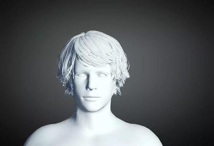 3D Hair style for Man 80 3D model
