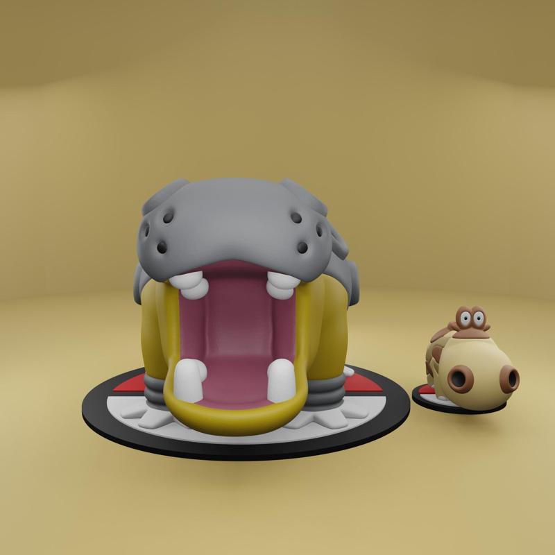 Pokemon No. 449, 450 Hippopotas, Hippowdon