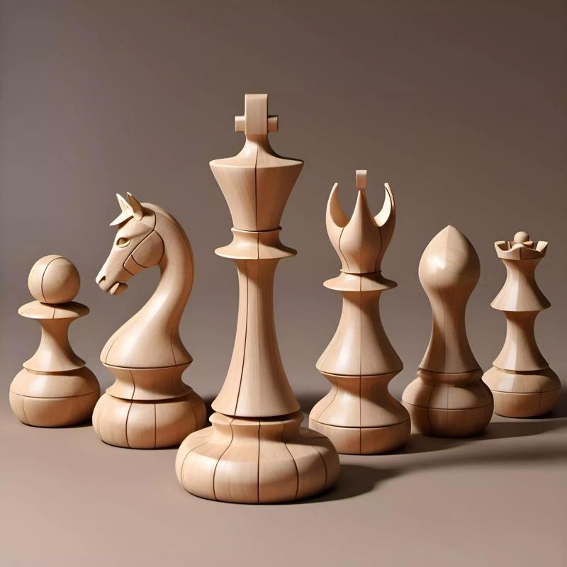 Elegant Wooden Chess Set