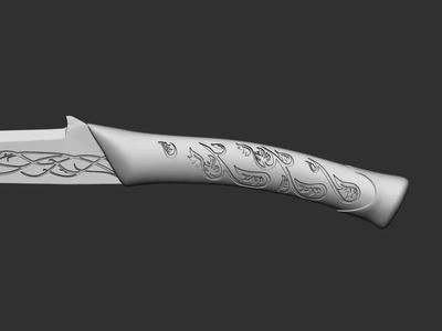 Hadafang Sword Arwen Lord Of The Rings  3d digital file
